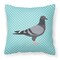 &#x22;Caroline&#x27;s Treasures BB8125PW1818 Racing Pigeon Blue Check Outdoor Canvas Fabric Decorative Pillow, Multicolor&#x22;